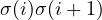 \sigma(i)\sigma(i+1)